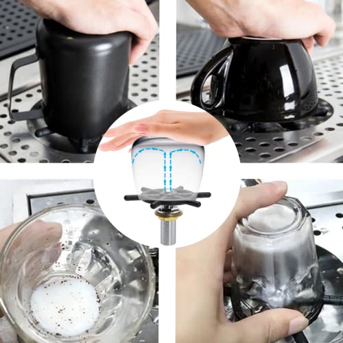 Glass Rinser Stainless Steel Espresso Cup Pitcher Rinser Sink with Spray