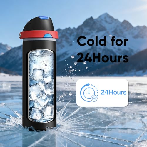 Insulated Water Bottle with Straw
