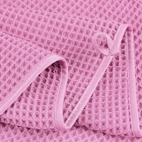 430 GSM Poly Blend Microfiber Quick Dry Waffle Bath Towel (4 Count)
