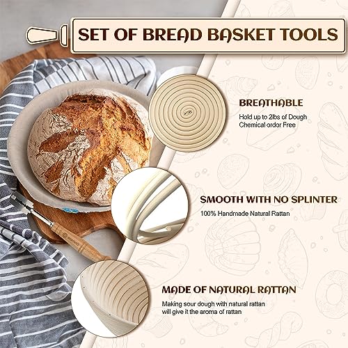 Banneton Bread Proofing Basket Set of 2 (2 Count)