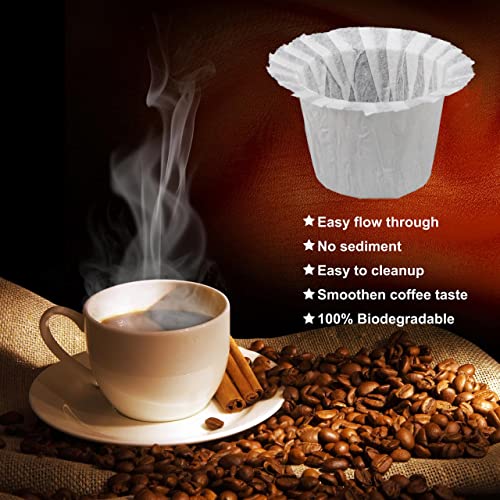 300 Count Disposable Kcup Filters with 2 Pack Reusable Coffee Pods for Keurig 2.0 and 1.0 Coffee Makers (302 Count)