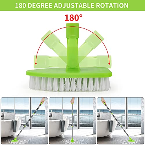 Extendable Scrub Cleaning Brush with Long Handle 35''