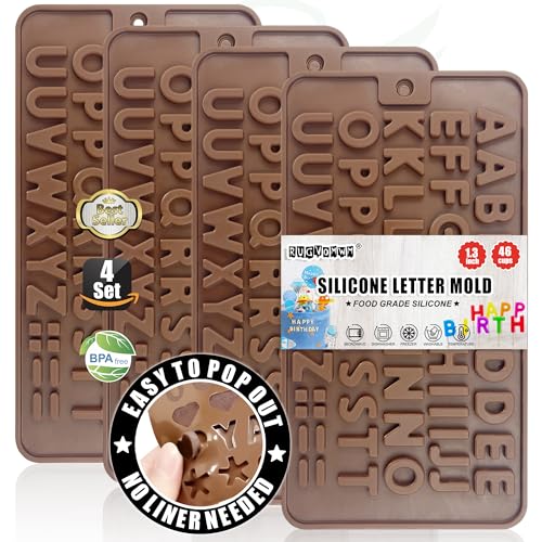 Silicone Letter Mold Chocolate Molds (4 Count)