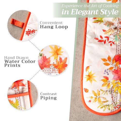 Double Oven Mitts 100% Cotton Double Oven Glove