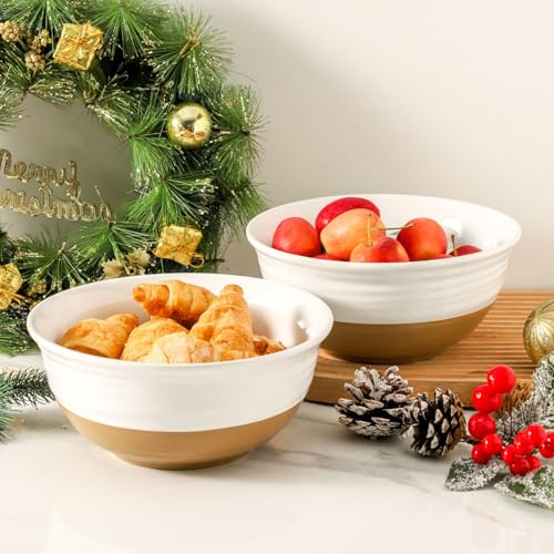 Large Ceramic Serving Bowls Set of 2 (2 Count)