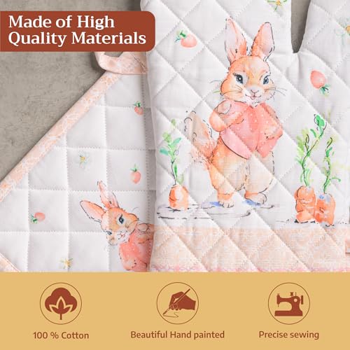 100% Cotton Oven Mitt & Pot Holder Set (2 Count)