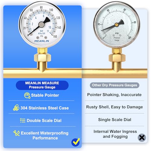 0~160Psi Dry Pressure Gauge Stainless Steel 1