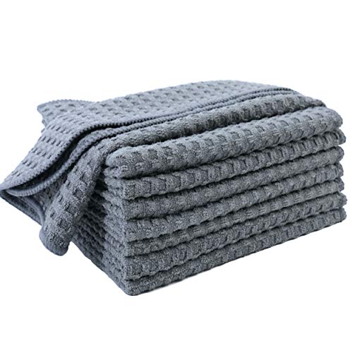 380 GSM Microfiber Waffle Kitchen Dish Cloth (8 Count)