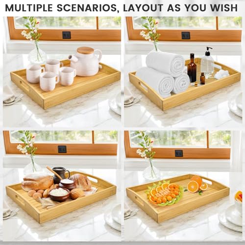 Bamboo Serving Tray Set of 4 (4 Count)