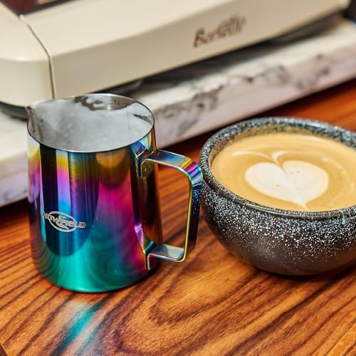 Milk Frothing Pitcher 12oz Stainless Steel for Cappuccino Latte Art