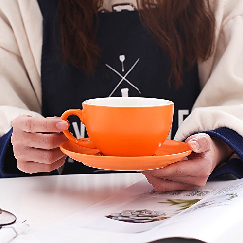 Americano Cup and Saucer Latte Art & Cappuccino for Barista