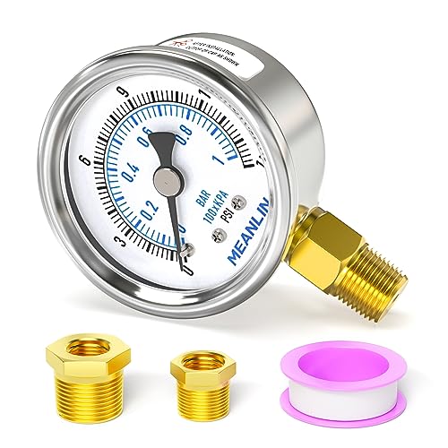 0~15Psi Dry Low Pressure Gauge Stainless Steel 1