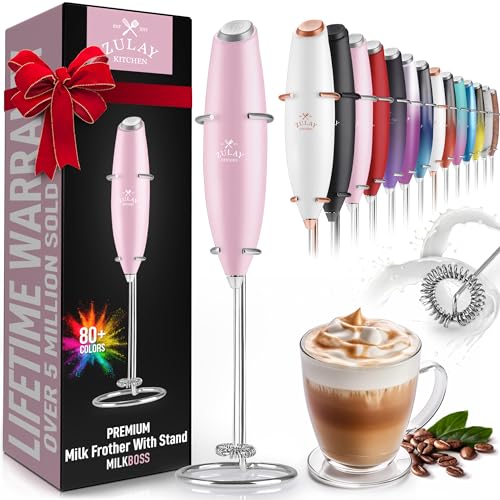 Zulay Powerful Milk Frother for Coffee with Upgraded Titanium Motor