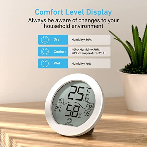 Indoor Digital Hygrometer Thermometer for Room Temperature Humidity Meter (3 Count)