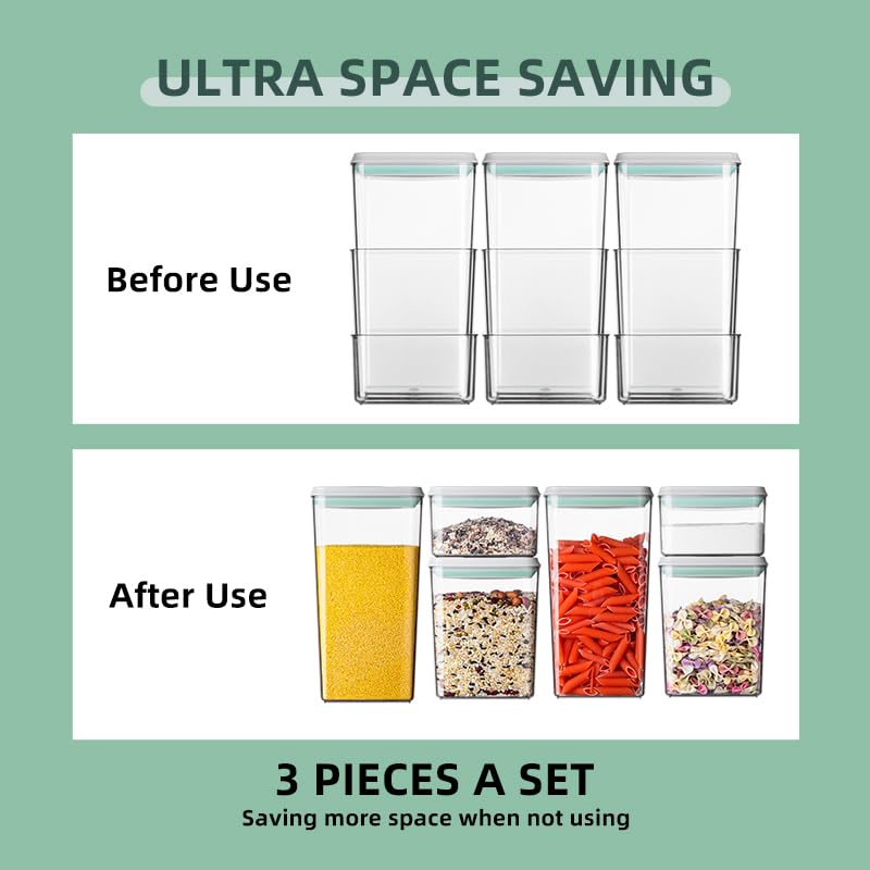Pop Airtight Food Storage Containers with Lids (3 Count)