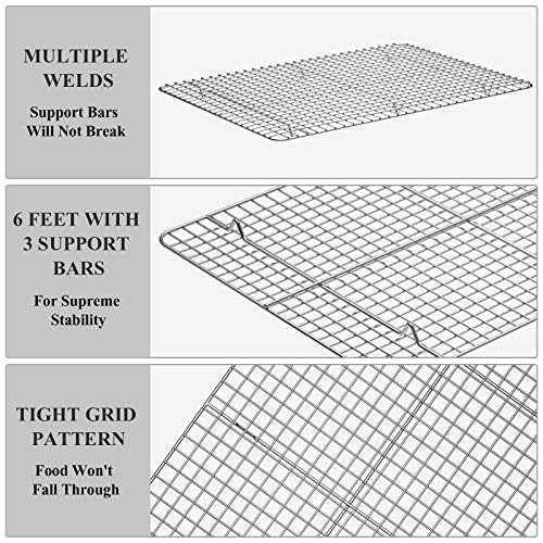 Baking Sheet with Cooling Rack Set [2 Sheets + 2 Racks]