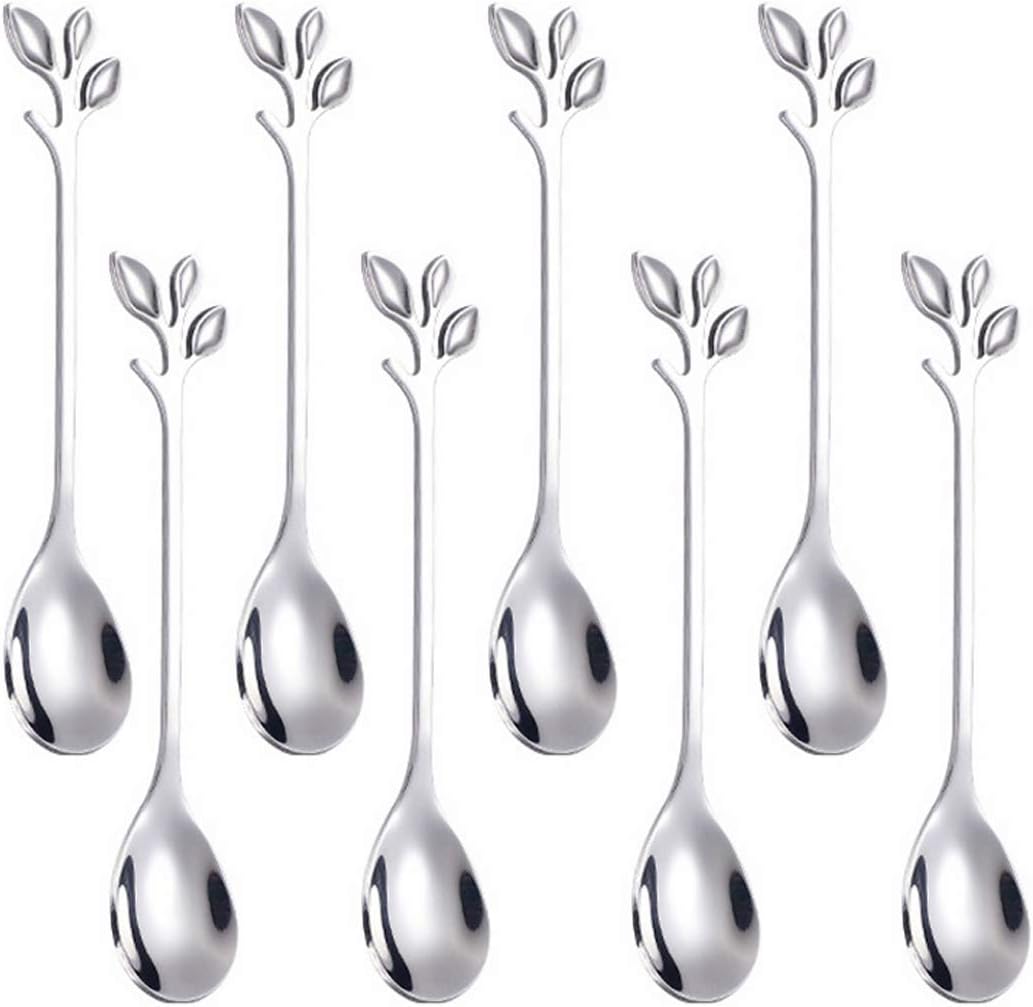 AnSaw 8-Pack Elegant Silver Leaf 4.7