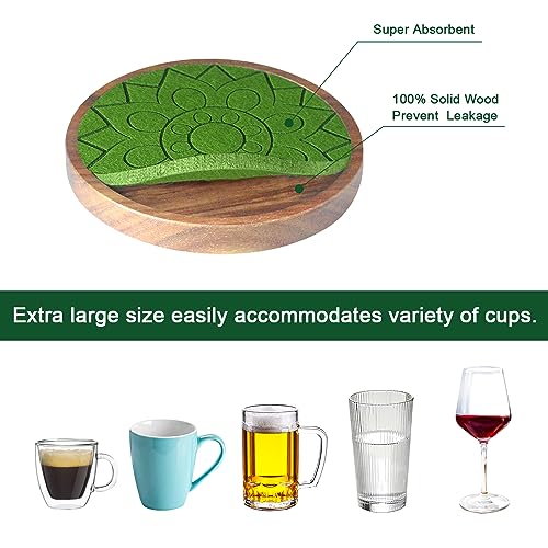 Coasters for Drinks Absorbent 5 Pack