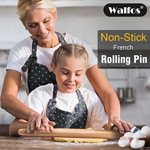 French Rolling Pin and Silicone Baking Mat Set