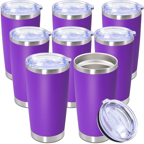 20oz Tumbler Stainless Steel Tumbler Coffee Tumbler with Lid Purple