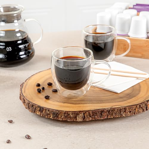 8 oz Professional Glass Coffee Cup (2 Count)