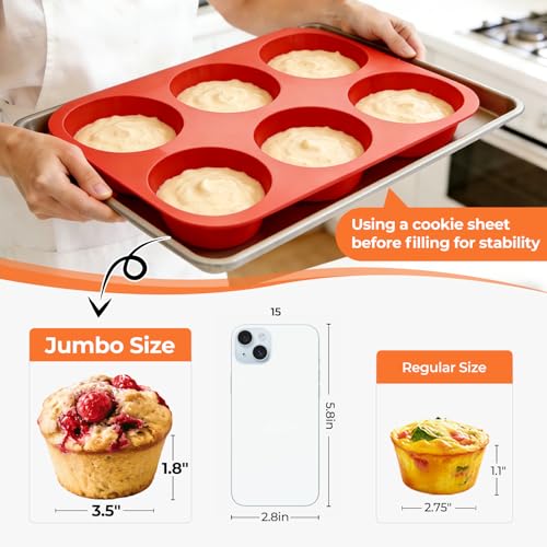 Silicone Jumbo Muffin Pan (2 Count)