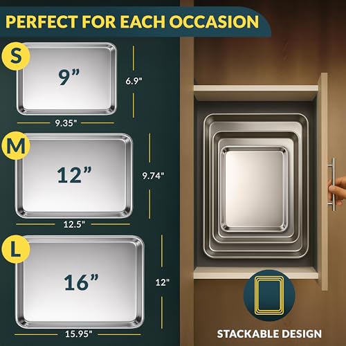 Stainless Steel Cookie Sheet Set of 3 (3 Count)