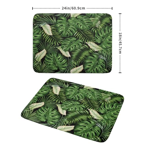 Tropical Palm Leaf Dish Drying Mat for Kitchen Countertop