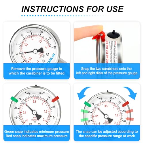 0~600Psi Stainless Steel Liquid Filled Pressure Gauge 2.5" FACE DIAL 1