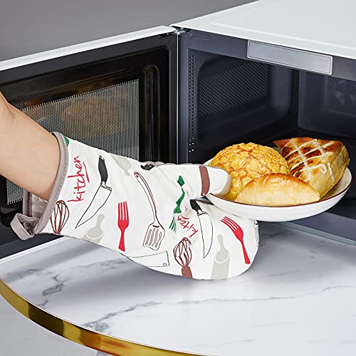 Oven Mitts and Potholders Dish Towles Set 100% Cotton for Perfect for Gifting (16 Ounce)