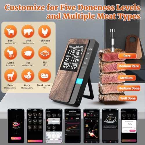 Wireless Meat Thermometer with Dual Probes
