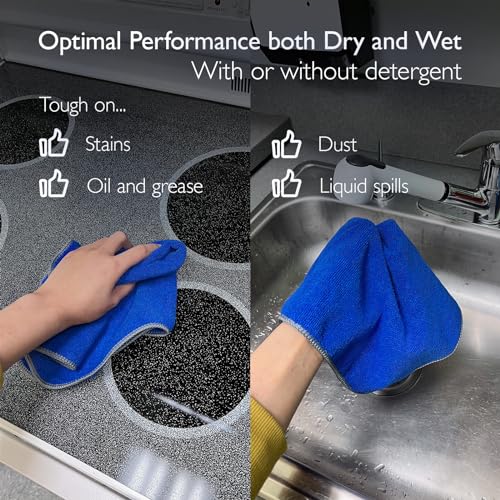 Premium Microfiber Cleaning Cloth 16"x16" (12 Count)