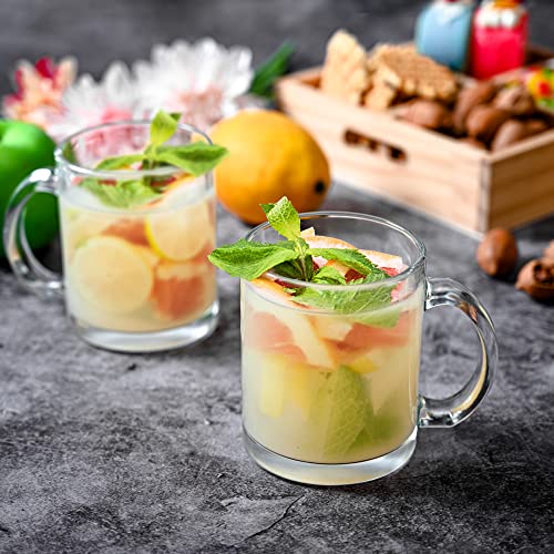 6 Pack Glass Coffee Infusion Mugs with Handle (4 Count)