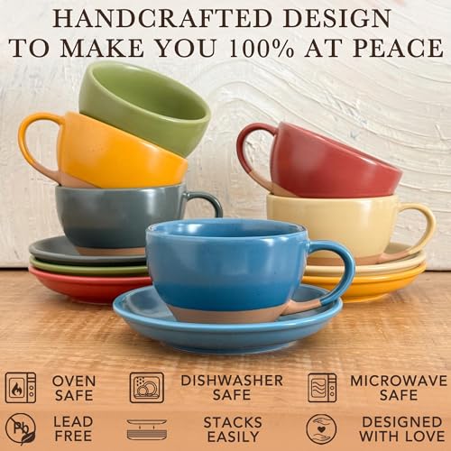 Mora Ceramic Latte Art Mug With Saucer