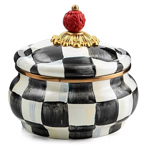 Enamel Squashed Pot