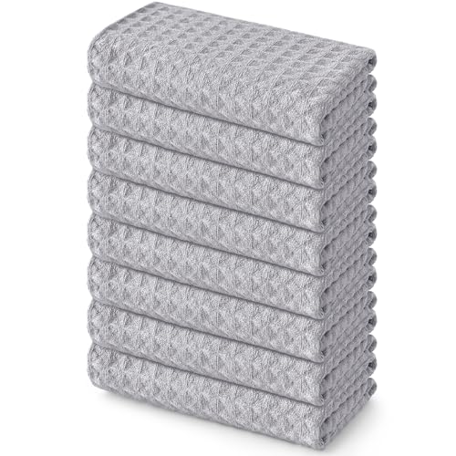 Microfiber Waffle Weave Kitchen Towels (8 Count)