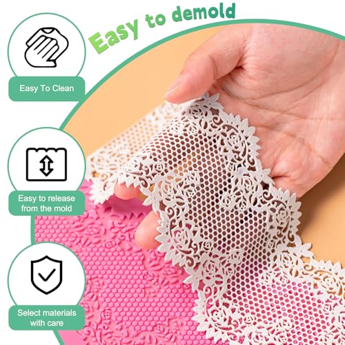 2pcs Lace Molds Silicone