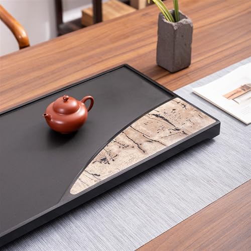 Tea Set Natural Whole Ebony Stone Home Office Modern Drainage Tea Table High