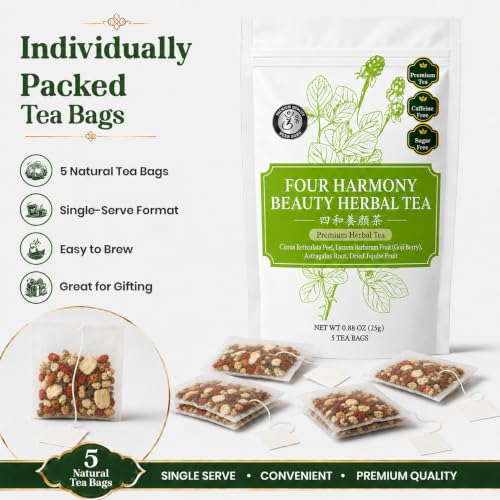 Beauty Glow Digestive Comfort & Relaxation Traditional Chinese Herbal Tea for Modern Wellness