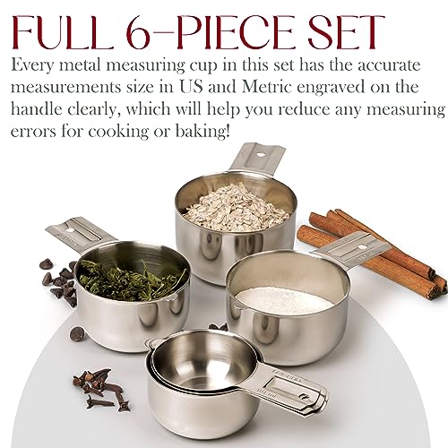 Stainless Steel Measuring Cups Set of 6