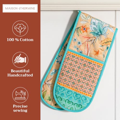 Double Oven Mitts 100% Cotton Double Oven Glove