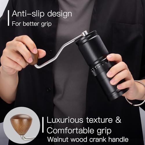 Manual Coffee Grinder with Numerical External Adjustable Setting