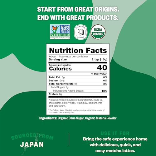 Organic Matcha Latte Powder (4 Ounce)