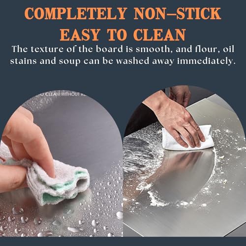 Stainless Steel Cutting Boards with Lip for Kitchen