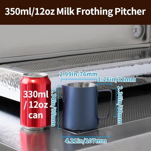 12oz Milk Frothing Pitcher Stainless Steel Espresso Steaming Jug