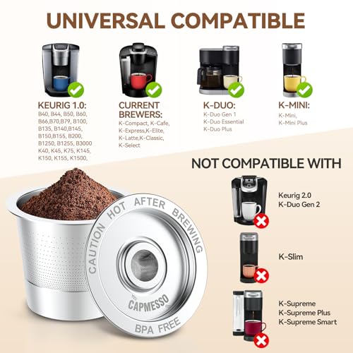 Reusable K Cups Coffee Pods for Keurig 1.0 (4 Count)