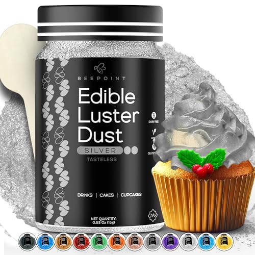 Silver Edible Luster Dust 15g