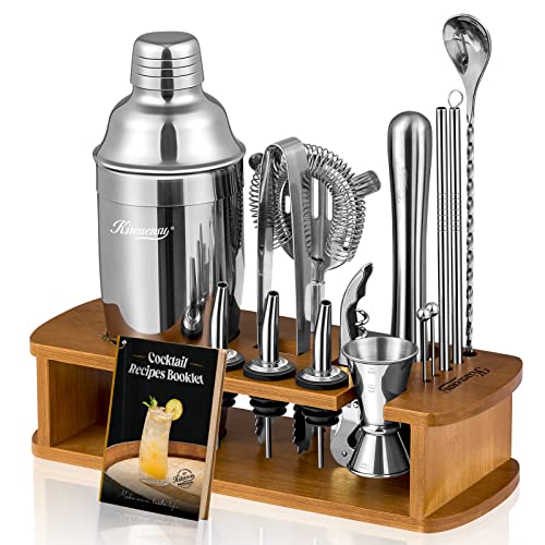 Cocktail Shaker Set Bartender Kit with Stand