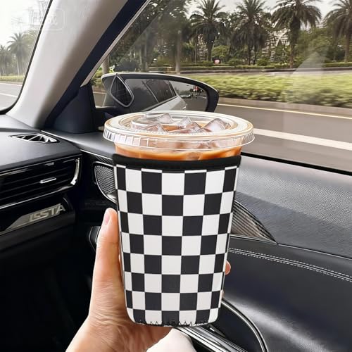Reusable Insulated Neoprene Iced Coffee Cup Sleeve (3 Count)