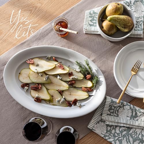over&back Rim Stoneware Serving Platter